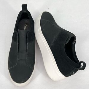 Toms Black Slip-On Sneakers